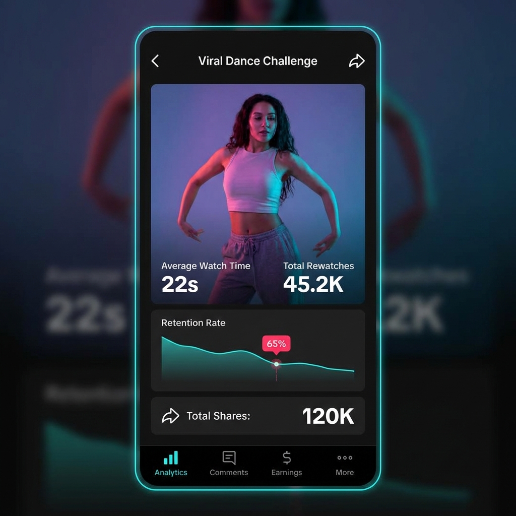 Screenshot showing individual video analytics breakdown