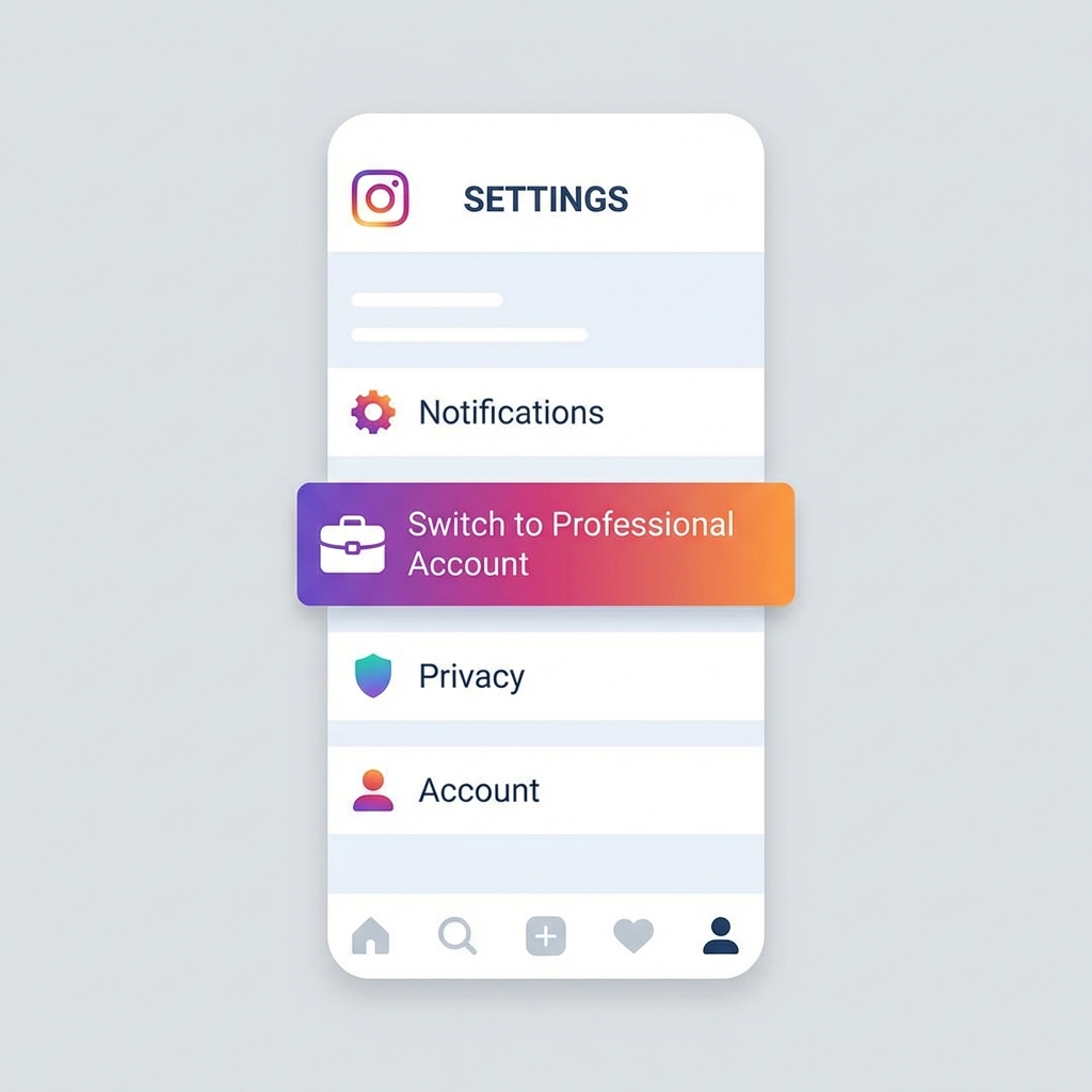 Screenshot showing the account switch option in Instagram settings